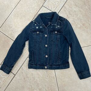 Kids GAP denim Jacket with Star and cat Embellishments